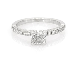 Previously Owned Cushion-Cut Diamond Engagement Ring 7/8 ct tw 14K White Gold Size 4.5