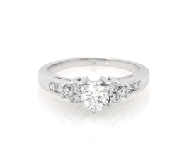Previously Owned Round-Cut Diamond Engagement Ring 5/8 ct tw 14K White Gold Size 6.25