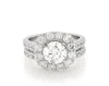 Thumbnail Image 1 of Previously Owned Neil Lane Round-Cut Diamond Halo Bridal Set 3-1/5 ct tw 14K White Gold Size 4.75