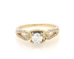 Previously Owned Round-Cut Diamond Engagement Ring 1/2 ct tw 14K Yellow Gold Size 5