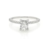 Thumbnail Image 1 of Previously Owned Radiant-Cut Diamond Hidden Halo Engagement Ring 1 ct tw 14K White Gold Size 7.5