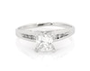 Thumbnail Image 1 of Previously Owned Princess-Cut Diamond Engagement Ring 1 ct tw 14K White Gold Size 6