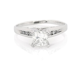 Previously Owned Princess-Cut Diamond Engagement Ring 1 ct tw 14K White Gold Size 6
