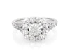 Thumbnail Image 1 of Previously Owned Neil Lane Cushion-Cut Diamond Halo Engagement Ring 2 ct tw 14K White Gold Size 7