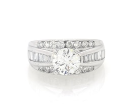 Previously Owned Round-Cut Diamond Engagement Ring 2-1/4 ct tw 14K White Gold Size 5.75