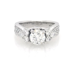 Previously Owned Round-Cut Diamond Engagement Ring 2-1/8 ct tw 18K White Gold Size 4.5