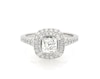 Thumbnail Image 1 of Previously Owned Princess-Cut Diamond Double Halo Engagement Ring 1-1/8 ct tw 14K White Gold Size 5.5