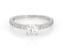 Previously Owned Round-Cut Diamond Engagement Ring 7/8 ct tw 14K White Gold Size 7.5