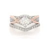 Thumbnail Image 1 of Previously Owned Princess-Cut Diamond Bridal Set 1-1/2 ct tw 14K Two-Tone Gold Size 5