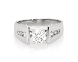 Previously Owned Round-Cut Diamond Engagement Ring 3/4 ct tw 14K White Gold Size 8