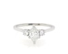 Thumbnail Image 1 of Previously Owned Marquise & Round-Cut Diamond Three-Stone Engagement Ring 7/8 ct tw 14K White Gold Size 7.5