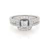 Thumbnail Image 1 of Previously Owned Princess-Cut Diamond Halo Bridal Set 1-1/4 ct tw 14K White Gold Size 6.25
