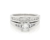 Thumbnail Image 1 of Previously Owned Princess-Cut Diamond Bridal Set 1-1/4 ct tw 14K White Gold Size 6
