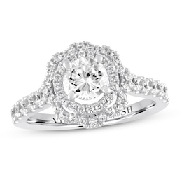 Previously Owned Vera Wang WISH Diamond Engagement Ring 1-1/4 ct tw 14K White Gold