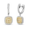 Thumbnail Image 1 of Previously Owned Le Vian Sunny Yellow Diamond Dangle Earrings 1-1/6 ct tw 14K White Gold