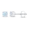 Thumbnail Image 1 of Previously Owned THE LEO First Light Diamond Solitaire Earrings 1 ct tw 14K White Gold (I1/I)