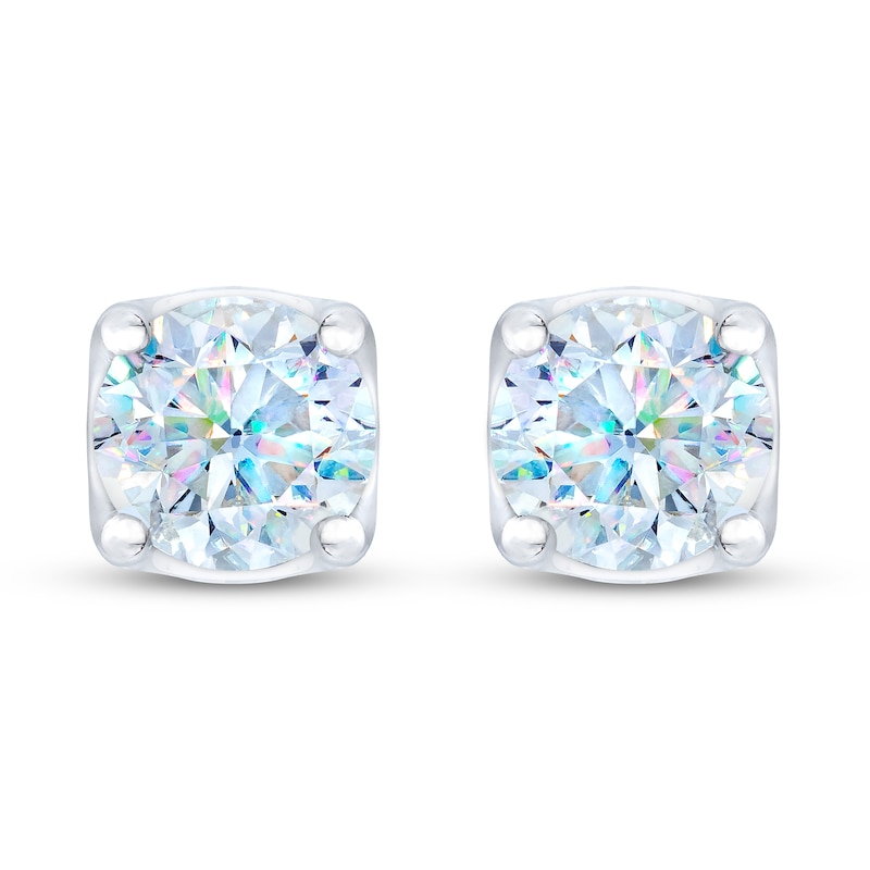 Main Image 2 of Previously Owned THE LEO First Light Diamond Solitaire Earrings 1 ct tw 14K White Gold (I1/I)