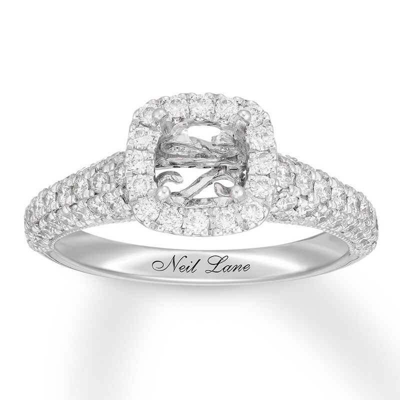 Main Image 1 of Previously Owned Neil Lane Ring Setting 7/8 ct tw Diamonds 14K White Gold