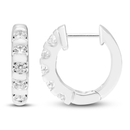 Previously Owned Diamond Hoop Earrings 2 ct tw 14K White Gold