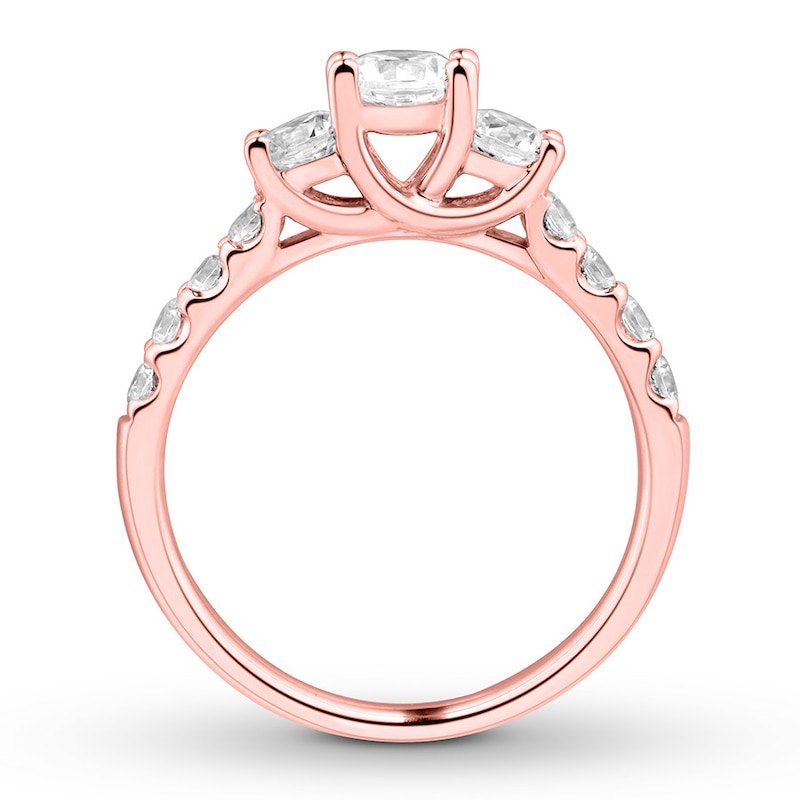 Main Image 2 of Previously Owned Diamond Engagement Ring 1-1/6 ct tw Round-cut 14K Rose Gold