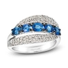 Thumbnail Image 1 of Previously Owned Le Vian Oval-Cut Blue Sapphire Ring 1/2 ct tw Diamonds 14K Vanilla Gold