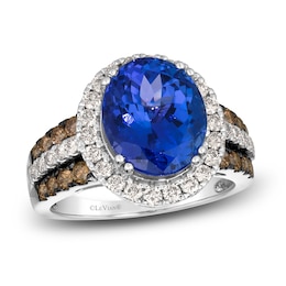 Previously Owned Le Vian Natural Tanzanite Ring 1 ct tw Diamonds 14K Vanilla Gold