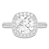 Thumbnail Image 3 of Previously Owned Round-Cut Lab-Grown Diamond Halo Engagement Ring 2 ct tw 14K White Gold