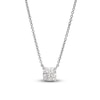 Thumbnail Image 1 of Previously Owned Lab-Grown Diamond Solitaire Necklace 1 ct tw Cushion 14K White Gold 19" (SI2/F)