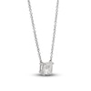 Thumbnail Image 2 of Previously Owned Lab-Grown Diamond Solitaire Necklace 1 ct tw Cushion 14K White Gold 19" (SI2/F)