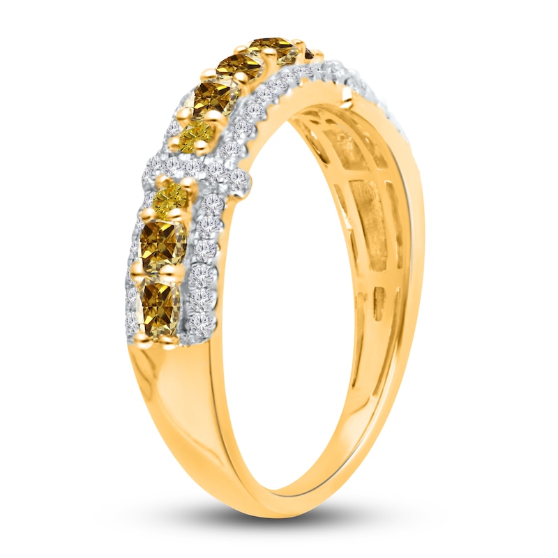 Main Image 2 of Previously Owned Kallati Natural Yellow Diamond Ring 1 ct tw Round 14K Yellow Gold