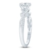 Thumbnail Image 2 of Previously Owned Oval-Cut Lab-Grown Diamond Twist Shank Engagement Ring 1 ct tw 14K White Gold