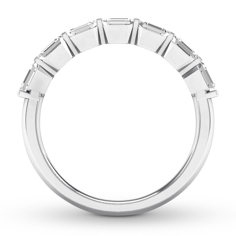 Main Image 2 of Previously Owned Diamond Anniversary Band 1 ct tw Emerald-cut 14K White Gold