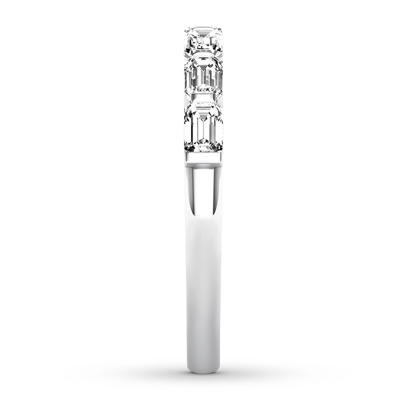 Main Image 3 of Previously Owned Diamond Anniversary Band 1 ct tw Emerald-cut 14K White Gold