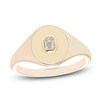 Thumbnail Image 1 of Previously Owned Emerald-Cut Diamond Solitaire Signet Ring 1/6 ct tw 10K Yellow Gold