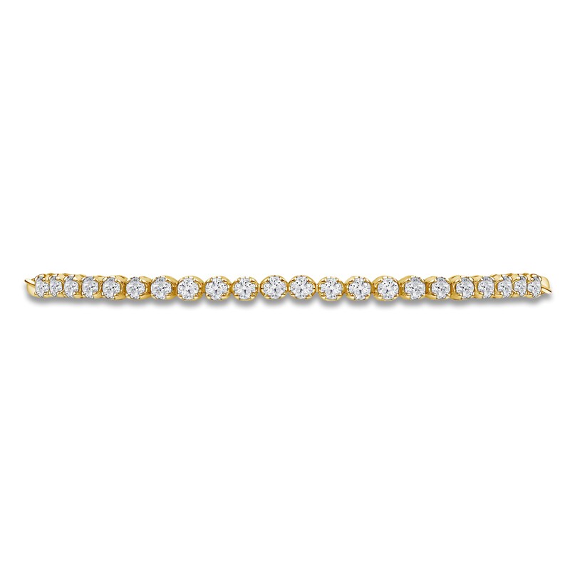Main Image 2 of Previously Owned Lab-Grown Diamond Line Bolo Bracelet 1 ct tw 14K Yellow Gold