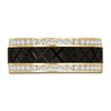 Thumbnail Image 3 of Previously Owned Men's Certified Diamond Black Pattern Wedding Band 1/2 ct tw 14K Yellow Gold