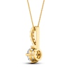 Thumbnail Image 4 of Previously Owned Lab-Grown Diamond Drop Pendant Necklace 1 ct tw Round 14K Yellow Gold