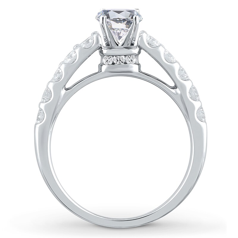 Main Image 2 of Previously Owned Diamond Engagement Ring 3/4 carat tw Round 14K White Gold