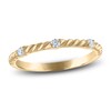 Thumbnail Image 1 of Previously Owned Diamond Station Anniversary Ring 1/10 ct tw 14K Yellow Gold