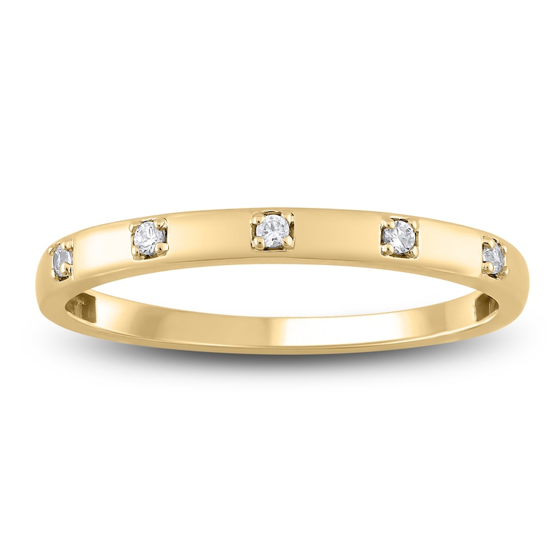 Main Image 2 of Previously Owned Lab-Grown Diamond Anniversary Ring Three-Piece Gift Set 1/4 ct tw 14K Yellow Gold