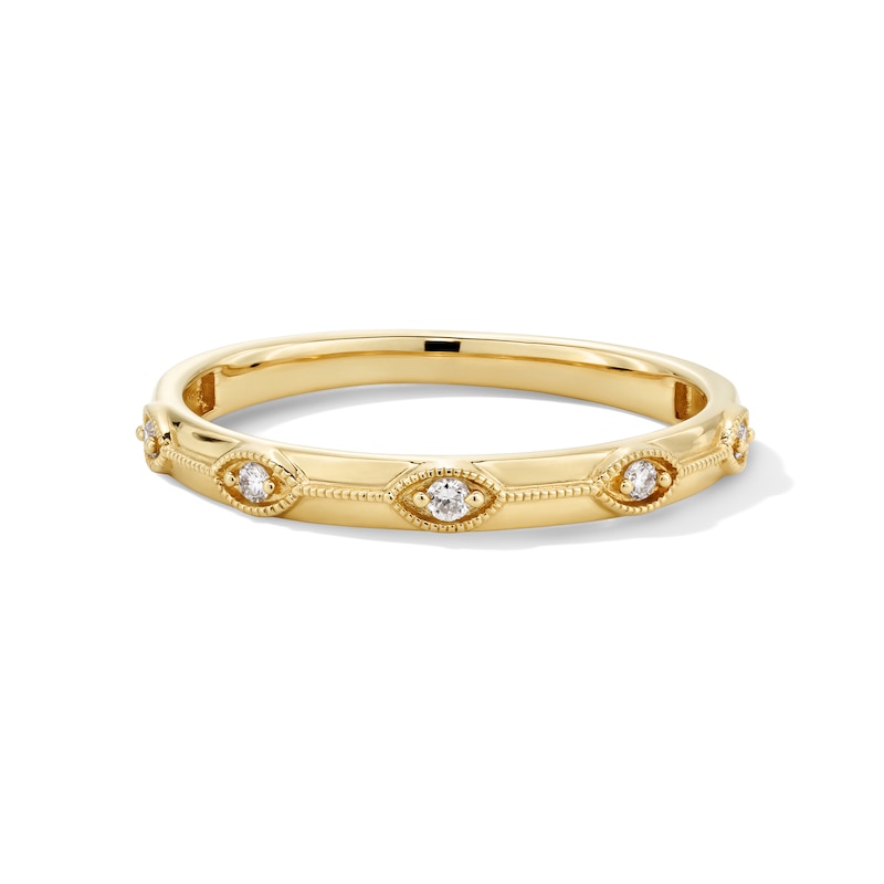 Main Image 5 of Previously Owned Lab-Grown Diamond Anniversary Ring Three-Piece Gift Set 1/4 ct tw 14K Yellow Gold