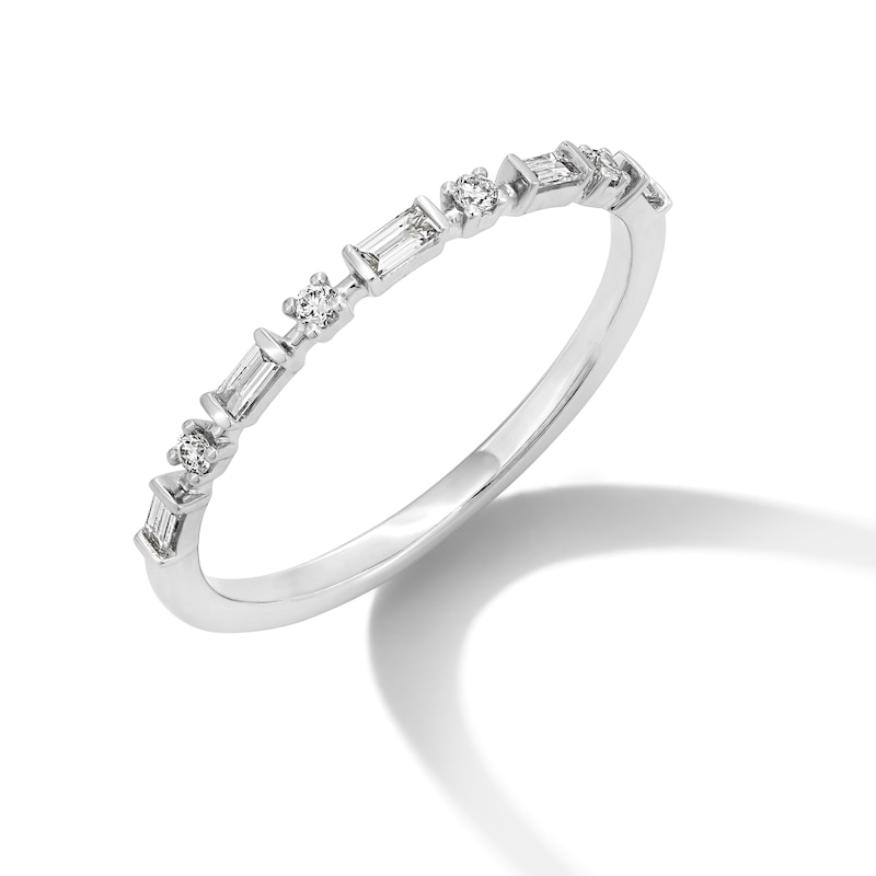 Main Image 8 of Previously Owned Lab-Grown Diamond Anniversary Ring Three-Piece Gift Set 1/3 ct tw 14K White Gold
