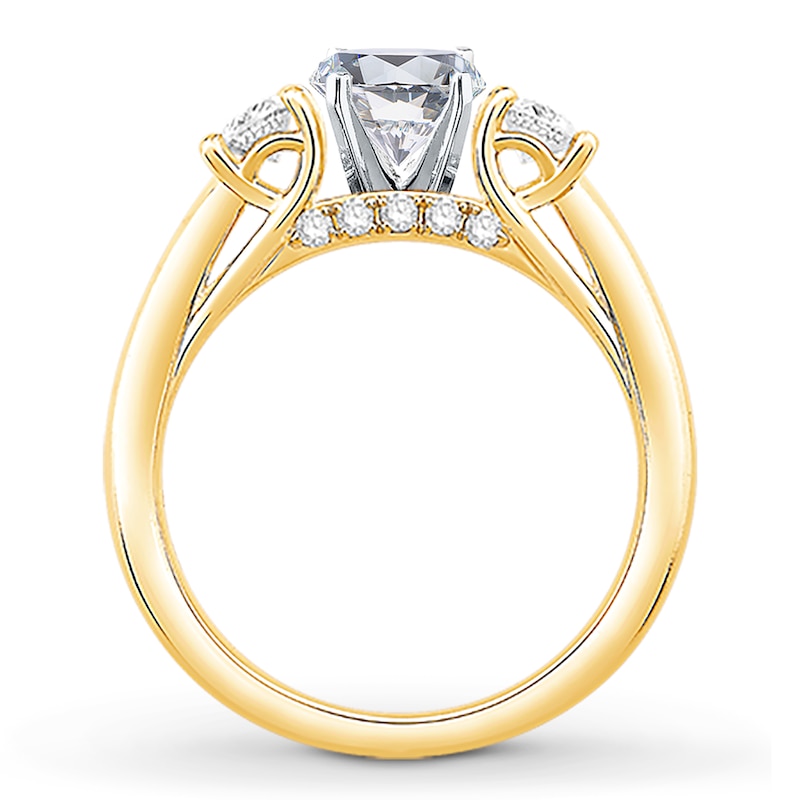Main Image 2 of Previously Owned Diamond Engagement Ring Setting 1/2 ct tw Oval 14K Yellow Gold