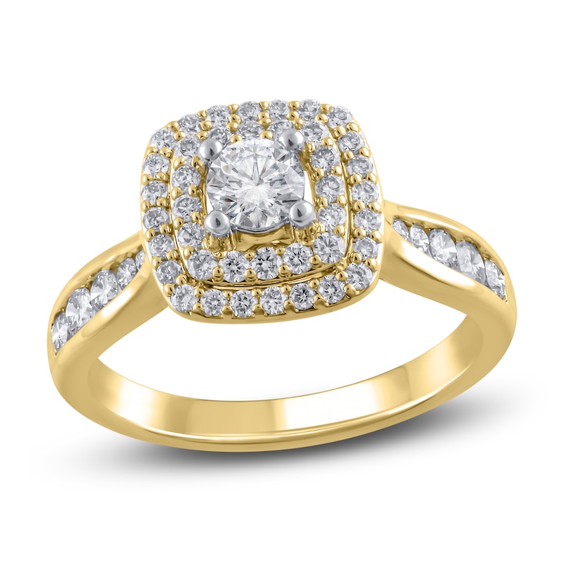Main Image 1 of Previously Owned Round Diamond Engagement Ring 7/8 ct tw 14K Yellow Gold