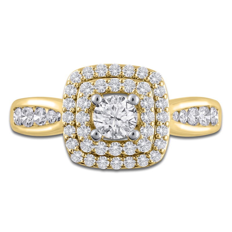 Main Image 2 of Previously Owned Round Diamond Engagement Ring 7/8 ct tw 14K Yellow Gold