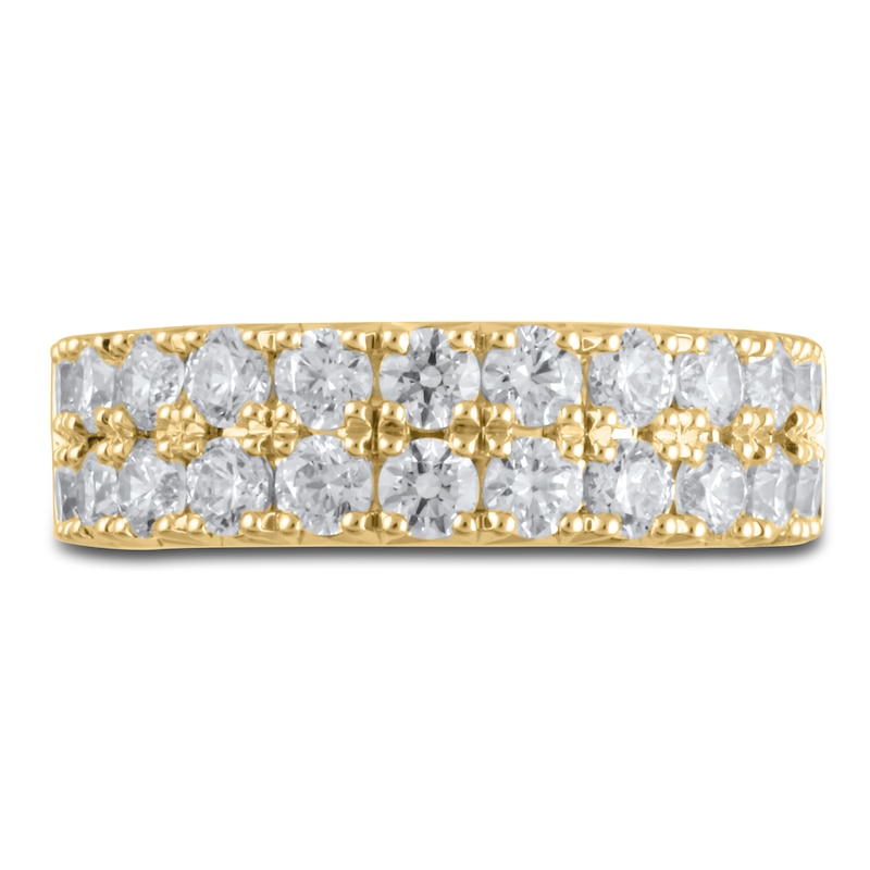 Main Image 3 of Previously Owned Lab-Grown Diamond Anniversary Band 2 ct tw Round 14K Yellow Gold