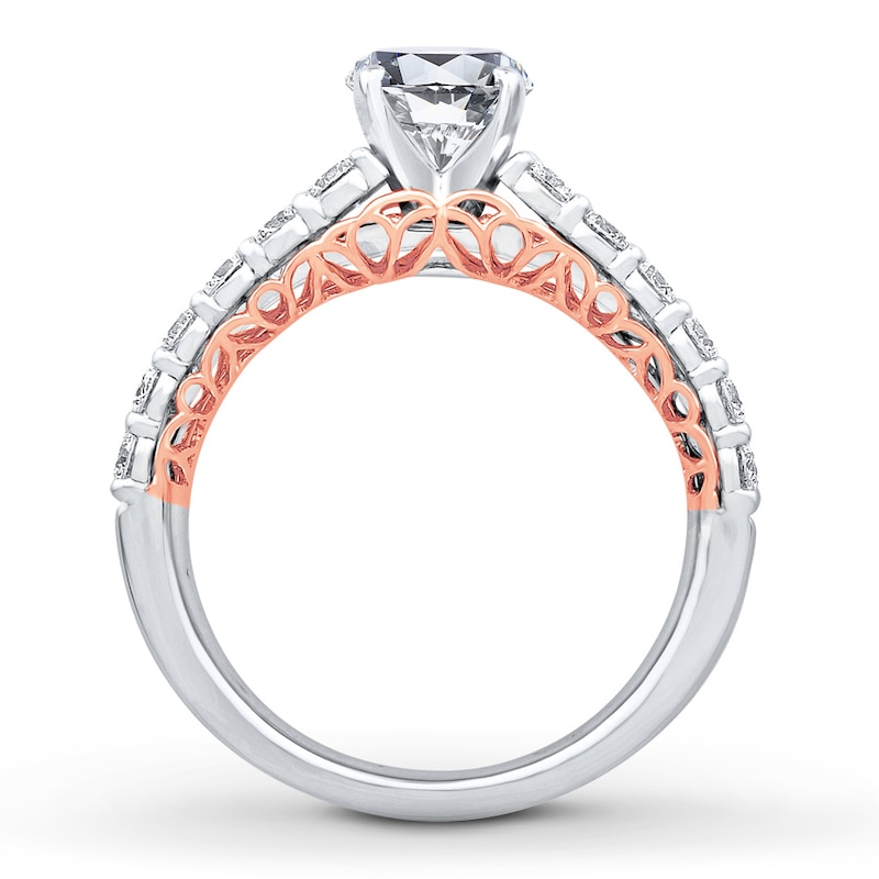 Main Image 2 of Previously Owned Diamond Ring Setting 1-1/4 ct tw Round-cut 14K Two-Tone Gold