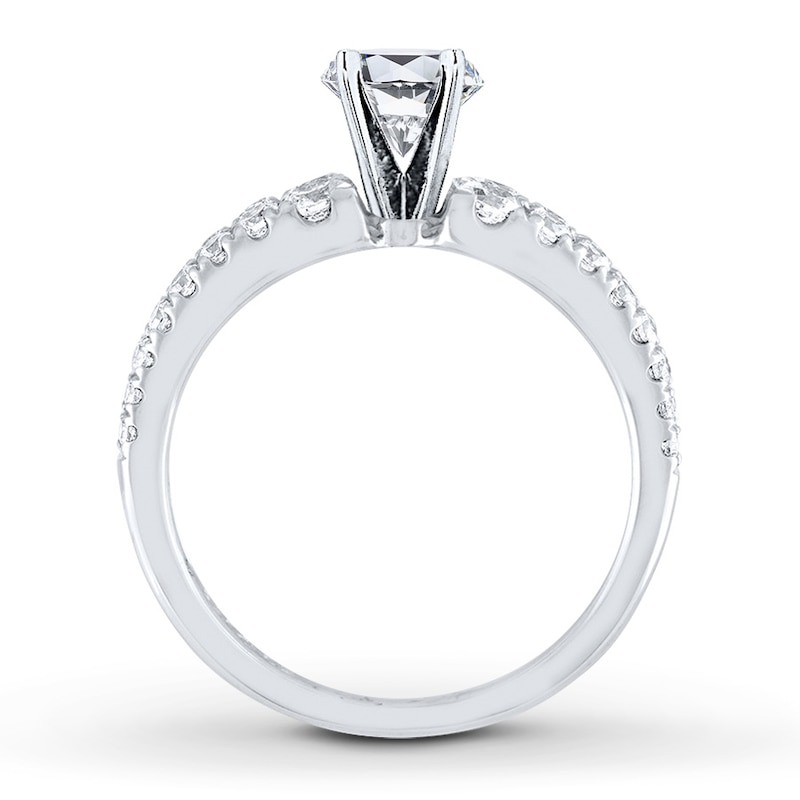 Main Image 2 of Previously Owned Diamond Ring Setting 3/4 carat tw Round 14K White Gold