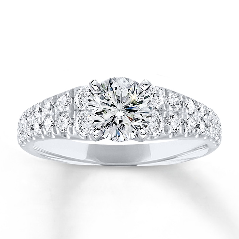 Main Image 3 of Previously Owned Diamond Ring Setting 3/4 carat tw Round 14K White Gold