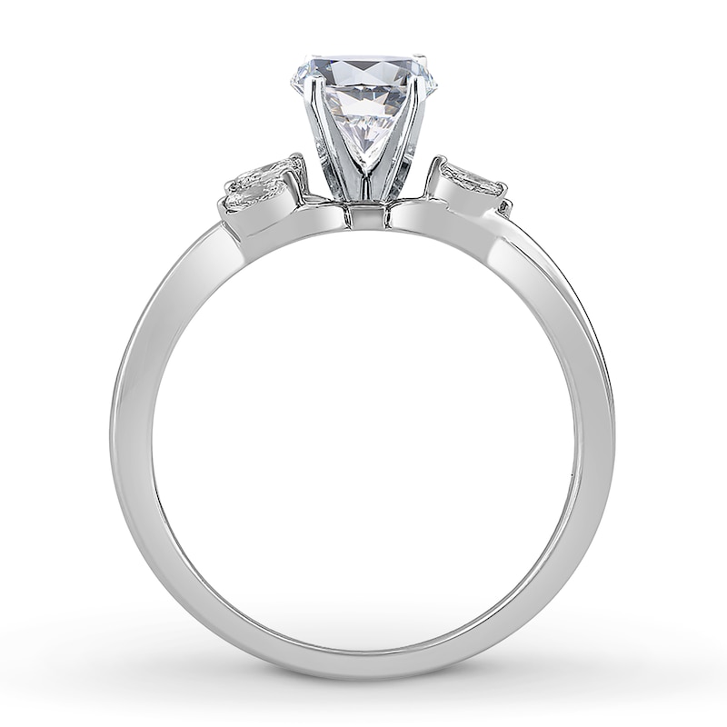 Main Image 2 of Previously Owned Certified Marquise-Cut Diamond Engagement Ring Setting 1/8 ct tw Platinum